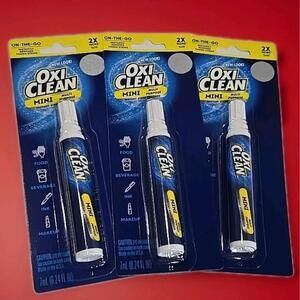 3 OxiClean On the Go Mini Stain Remover Pens New for Coffee Makeup Spaghetti